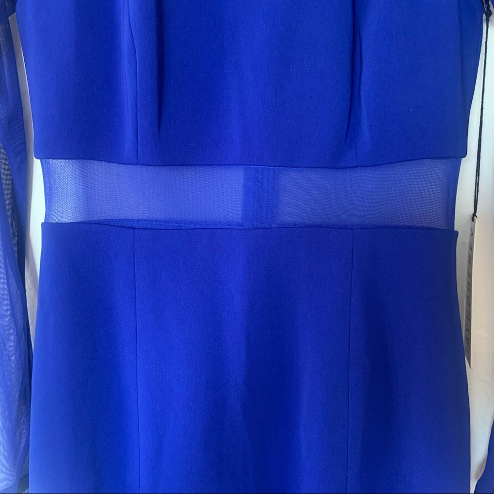 NWT JayGodfrey Sheer Panel Crepe Sheath Dress - Picture 7 of 13